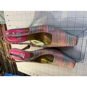 Women's Timothy Hitsman Slingback Heels Multicolor Striped